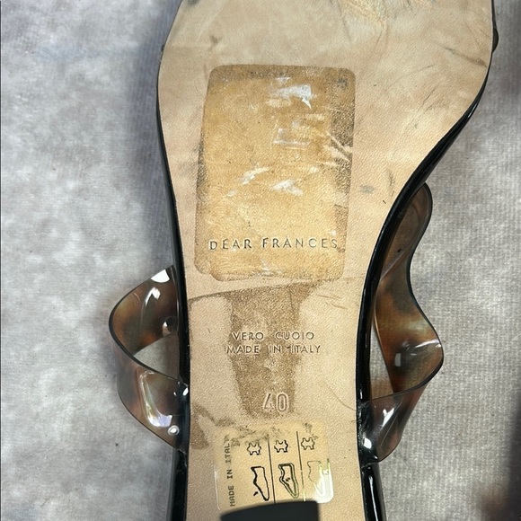 GUC Dear Frances Black Brown Tortoise Shell Rain Sandal EU 40 - Picture 2 of 15